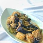 簡単！＊なすと鶏もも肉の酢っぱり炒め＊
