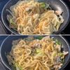 簡単やみつきの味！【豚肉とネギのにんにく和風焼きうどん】の工程4