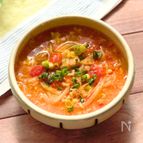 【トマトもやしサンラータン】酸っぱ旨い♪お手軽ヘルシースープ
