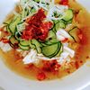 ゆみの作ってみた!投稿(身近な調味料で簡単！火を使わない「鶏だし醤油スープご飯」)