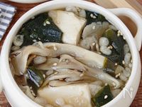 包丁まな板不要！【揚げ玉たっぷり♪舞茸とお豆腐の和風スープ】