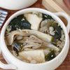 包丁まな板不要!【揚げ玉たっぷり♪舞茸とお豆腐の和風スープ】