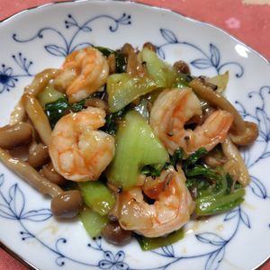 コスモスの作ってみた!投稿(海老とチンゲン菜の中華炒め)