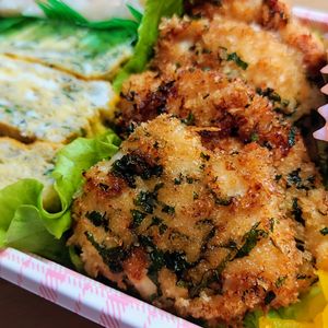 まゆのの作ってみた!投稿(簡単サクッ【鶏むね肉の青じそパン粉焼き】)