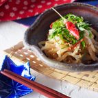 【レンジで2分】今からでも間に合う＊もやしのピリ辛ごま風味