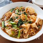 『小松菜えのきの味噌麻婆豆腐』うま辛10分♪簡単おうち中華♡