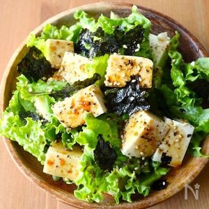 5分で完成！【豆腐のチョレギサラダ】胡麻油香る♩