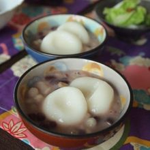 豆乳と押麦のおしるこ