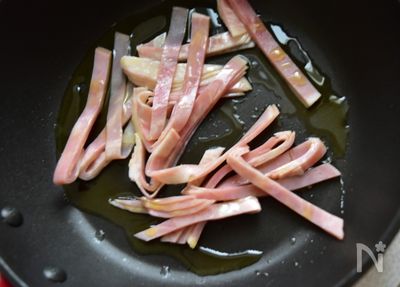 メープル黒糖添えハムのレシピ