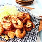殻つき海老のパリパリ揚げ