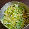 片栗粉でOK!たっぷりきゃべつの豚玉焼きの工程2