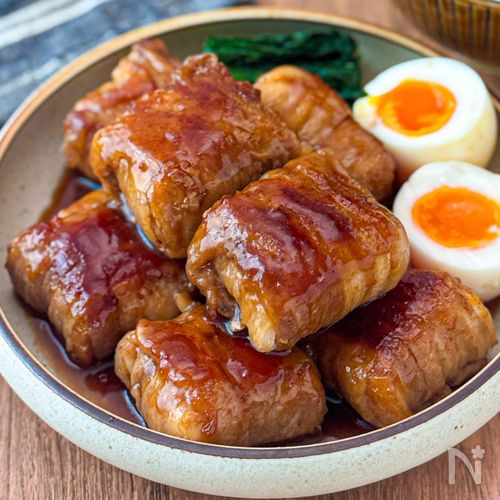 煮込み時間5分だけ◎【豚バラと厚揚げのもっちり角煮風】