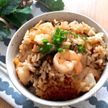 具材いれて炊飯器任せ♡むき海老と塩昆布の中華風炊きこみご飯
