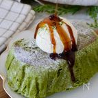 レンジで3分！【米粉の抹茶蒸しパン】