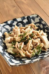 【水晶鶏のさっぱり梅和え】鶏むね肉が驚くほどの柔らかさか！