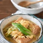 厚揚げ豆腐と長ネギの簡単卵とじ【アレンジ】