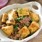 [厚揚げのカレーそぼろ]ボリュームたっぷりでご飯に合う♪