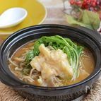 豚バラきのことすいとんの旨辛スープ鍋