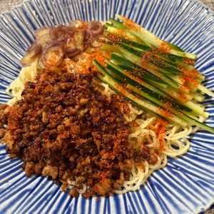 楽ラク手抜キッチン🐶🐾の作ってみた!投稿(ひき肉とシャキシャキ野菜の冷やし中華)