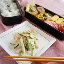 竹輪とキュウリのわさびマヨ