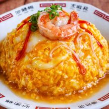 とろとろ〜っ♡【カニカマとえびの天津飯】