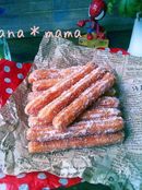 材料3つ♪豆腐でヘルシー♪さくもちチュロス♪