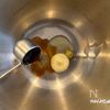 水菜と豆のピリ辛白和えの工程1