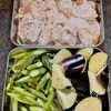 ごま香る◎鶏むね肉とアスパラとなすのガーリックしょうゆ炒めの工程1