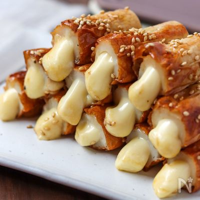 【冷凍作り置き】とろ～り！簡単！チーズちくわのごま照り焼き