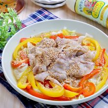 『豚肉と彩り野菜のレンジ蒸し』まろやかレモンポン酢♪