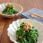 レンジで簡単☆菜の花のなめたけごま和え