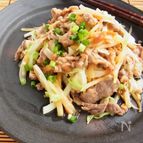 豚肉と新しょうがのはちみつ梅炒め