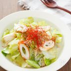 【簡単副菜】キャベツとちくわとじゃこのペペロン風炒め