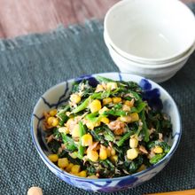【ほうれん草ツナコーンのおかかポン酢和え】さっぱりウマウマ!