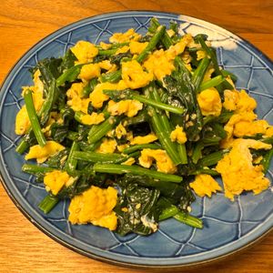 フミの作ってみた!投稿(『ほうれん草と卵の炒めナムル』#作り置き#弁当#あと一品)