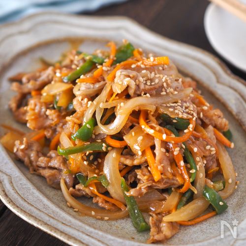 【豚こまプルコギ】野菜たっぷり食べられる!節約にも♩