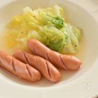 白菜とウィンナーの洋風煮物　単純でもおいしい♡