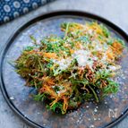 にんじんの葉活用！にんじんチーズかき揚げ
