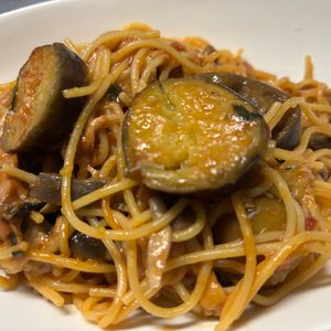 なおの作ってみた!投稿(なすとツナのトマトチーズパスタ【#麺の別茹で不要】)