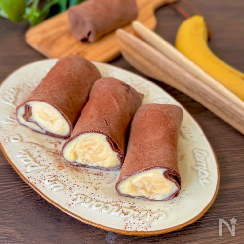 米粉で作る丸ごとチョコバナナクレープ