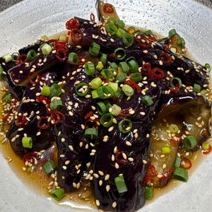 楽ラク手抜キッチン🐶🐾の作ってみた!投稿(レンジで完成‼︎『茄子の旨だれ浸し』激うま１分副菜♡)