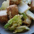 ちょい干し白菜と厚揚げの回鍋肉風