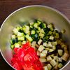 絹厚揚げで夏野菜たっぷり!ごちそう麻婆の工程1