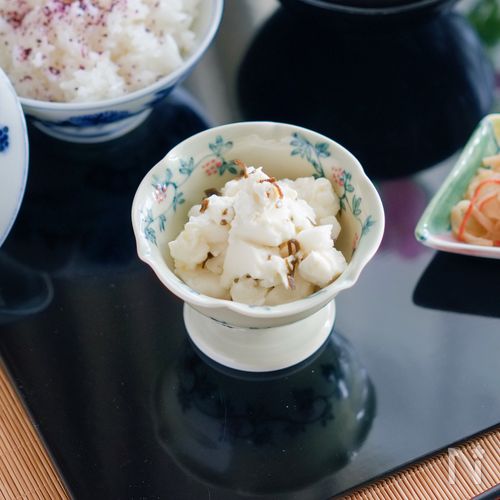 驚くほど合う!長芋とクリームチーズの塩昆布あえ