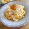 ゆかりの作ってみた!投稿(別茹で不要！【ワンパン濃厚カルボナーラ】牛乳でＯＫ♩)