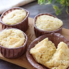 混ぜてレンチンするだけ♪ふっくら素朴な「おやつ蒸しパン」