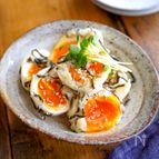 【半熟卵の塩こんぶマヨ和え】目分量でOK◎簡単副菜♪