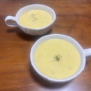こむぎの作ってみた!投稿(《至福のコーンクリームポタージュ》とろ〜り濃厚なめらか♡)