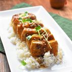 肉巻き豆腐丼