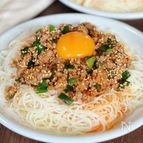 【ひき肉ニラまぜそうめん】まぜてうまい！絡んでうまい！